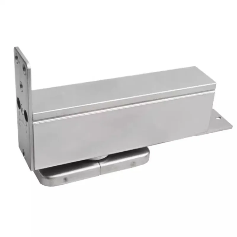 1Set Large Heavy Door Pivot Hinges Hydraulic Buffer Invisible Door Hinges 360° Rotary+Positioning Floor Spring Door Shaft
