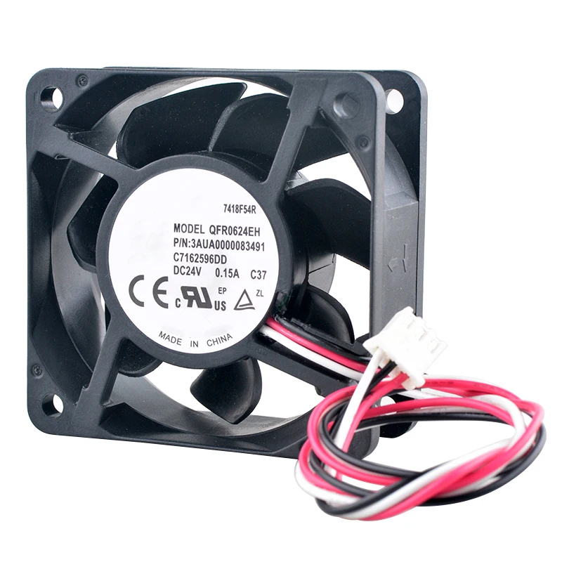 Ventilador de flujo Axial de 6cm y 60mm QFR0624EH 3AUA0000083491 C7162596DD DC24V 0.15A ventilador de refrigeración de 3 pines para convertidor de frecuencia 60x60x25mm