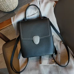 Sac à dos décontracté en cuir de vachette pour femme, sac de commerce extérieur, haute qualité, célèbre marque de luxe, 2025