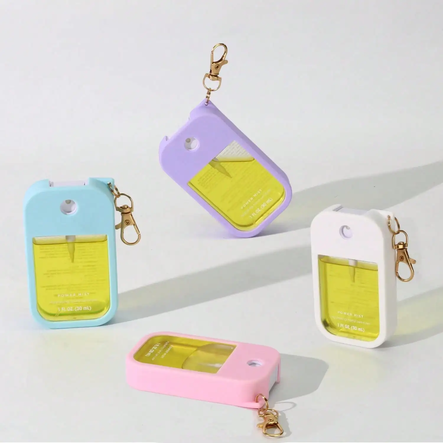 Soft Silicone Case for Touchland Power Mist (1FL. OZ./30 mL), Protective and Stylish Case with Keychain Compatible