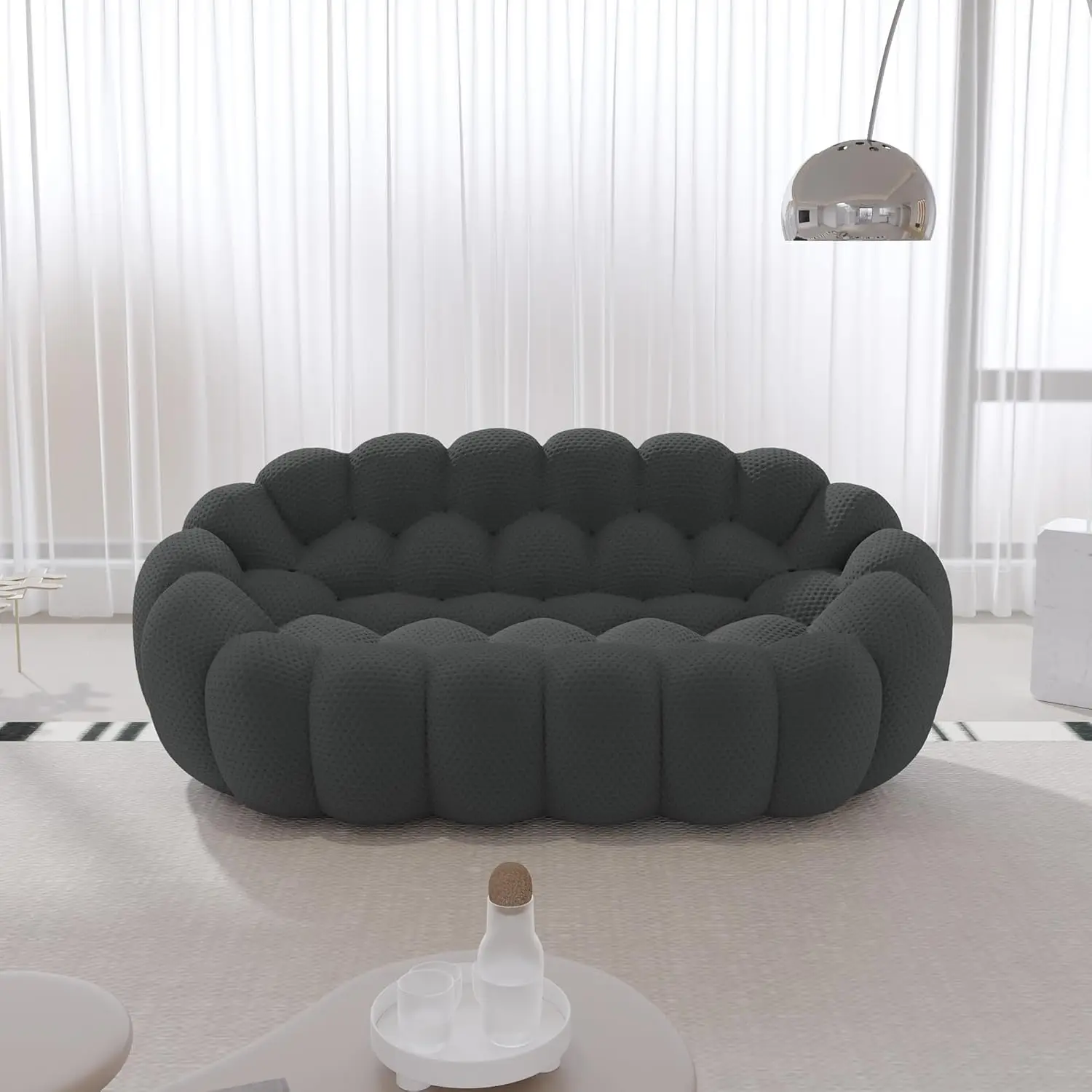 Curved Loveseat Sofa, 78.74