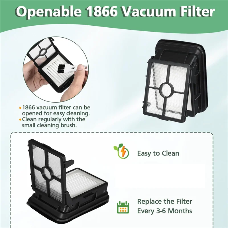 YCOC-3 Pack Multi-Surface Pet Brush Rolls 2788 And Vacuum Filters 1866 Compatible For Bissell Crosswave Max 2554 2554A 2590