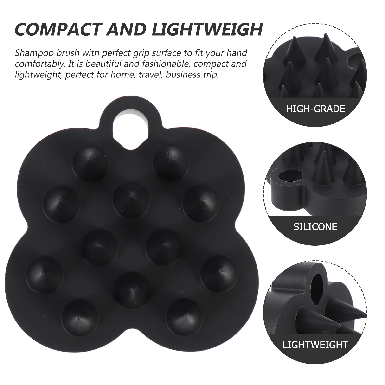 

Wet Dry Silicone Scalp Massager Shampoo Brush Comfortable Grip Shower Hair Brush Deep Scalp Exfoliator Promote Blood Circulation