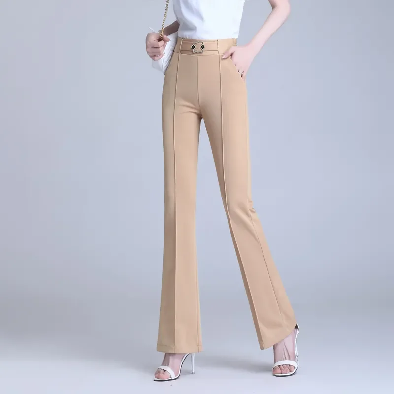 

Женские брюки-клеш с высокой талией