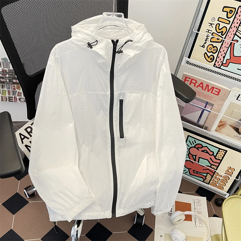

Outdoor Summer Thin Casual Loose Mountain Climbing Jaet Men's Hat Sun Protection Clothing Outerwear Splice Color Blo