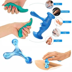 T-shaped Point Massager Reflexology Acupuncture Stick Pain Relief Press Trigger Point Body Roller Massager Back Massager Tools