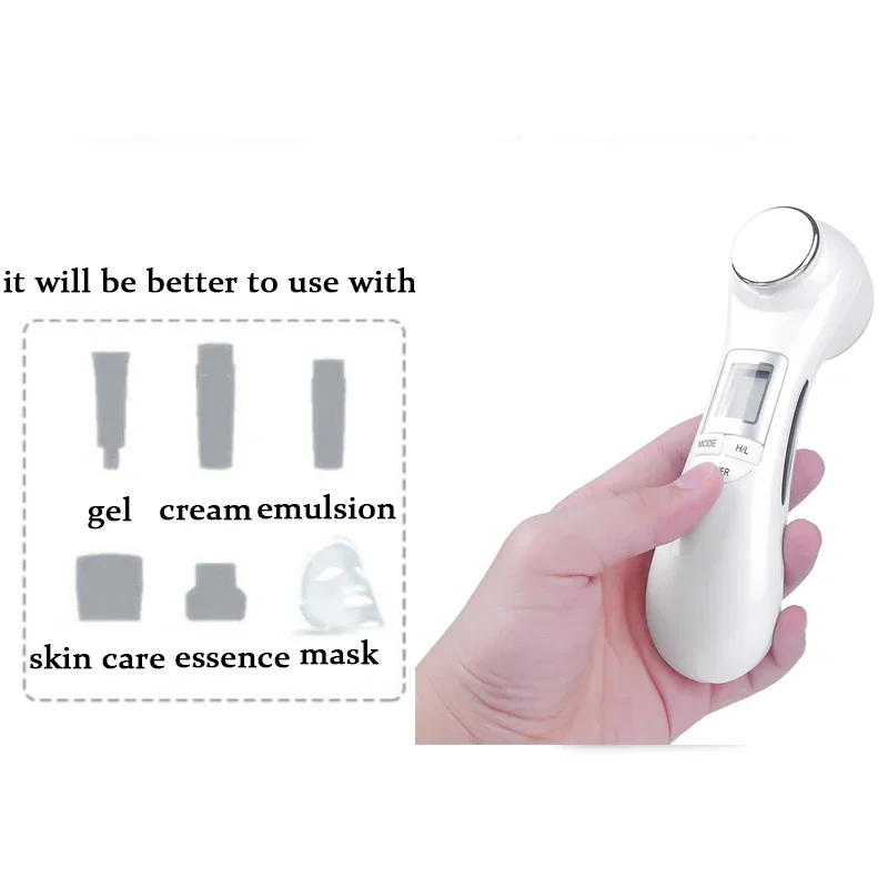 Kin Afslanken Gezichtsbehandeling Tool 6-in-1 EMS Microstroom Therapie Huid Lift Massager LED Foton Verjonging Schoonheid machine