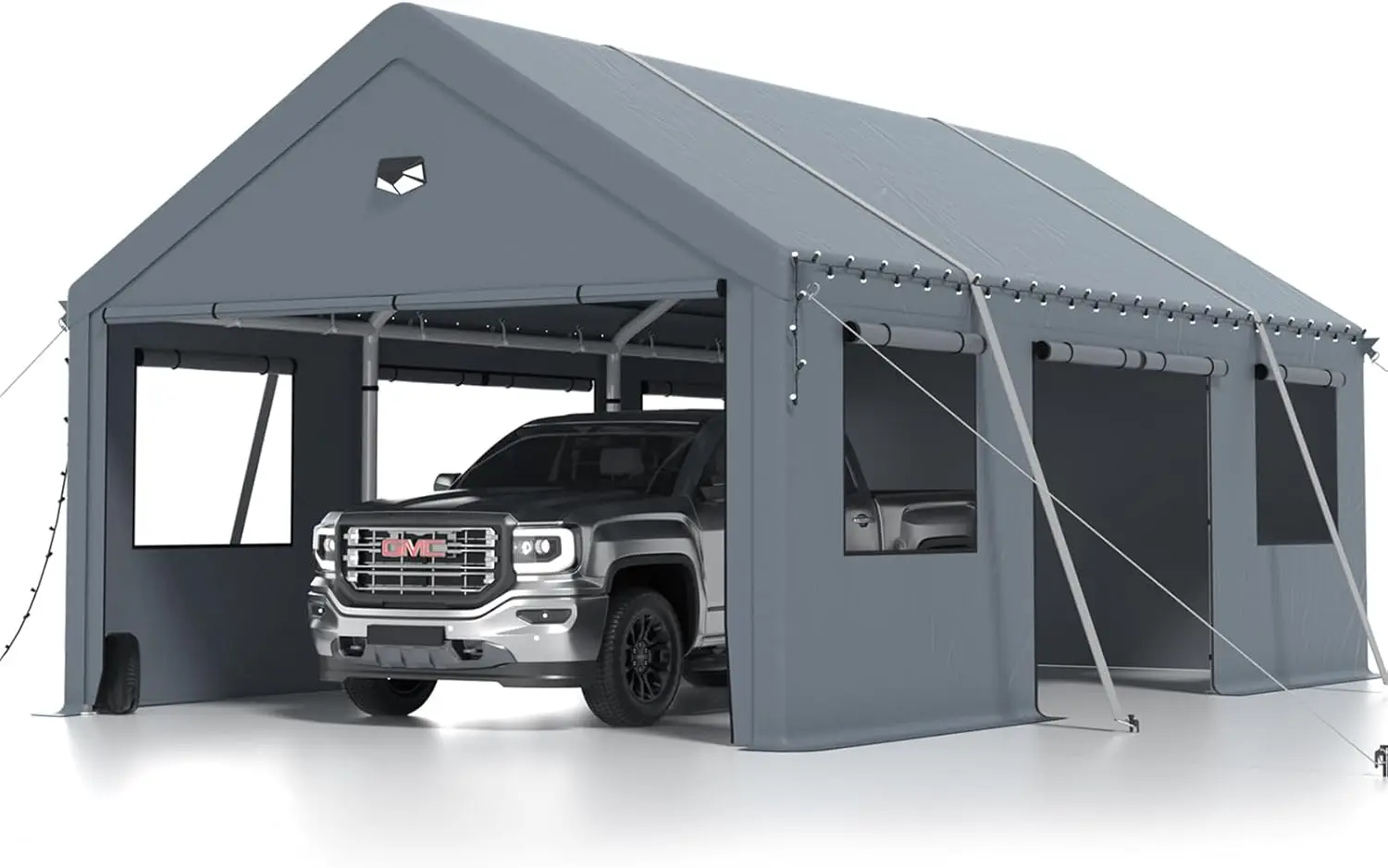 

Carports 13X20 Heavy Duty，Portable Car Port Garage，Carport Canopy with Side Doors，Outdoor Car Shelter All