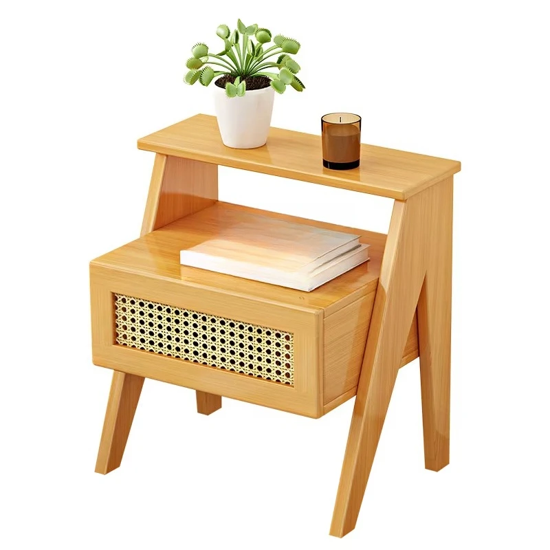 Simple narrow bedside storage cabinet Extremely simple bedroom small bedside storage