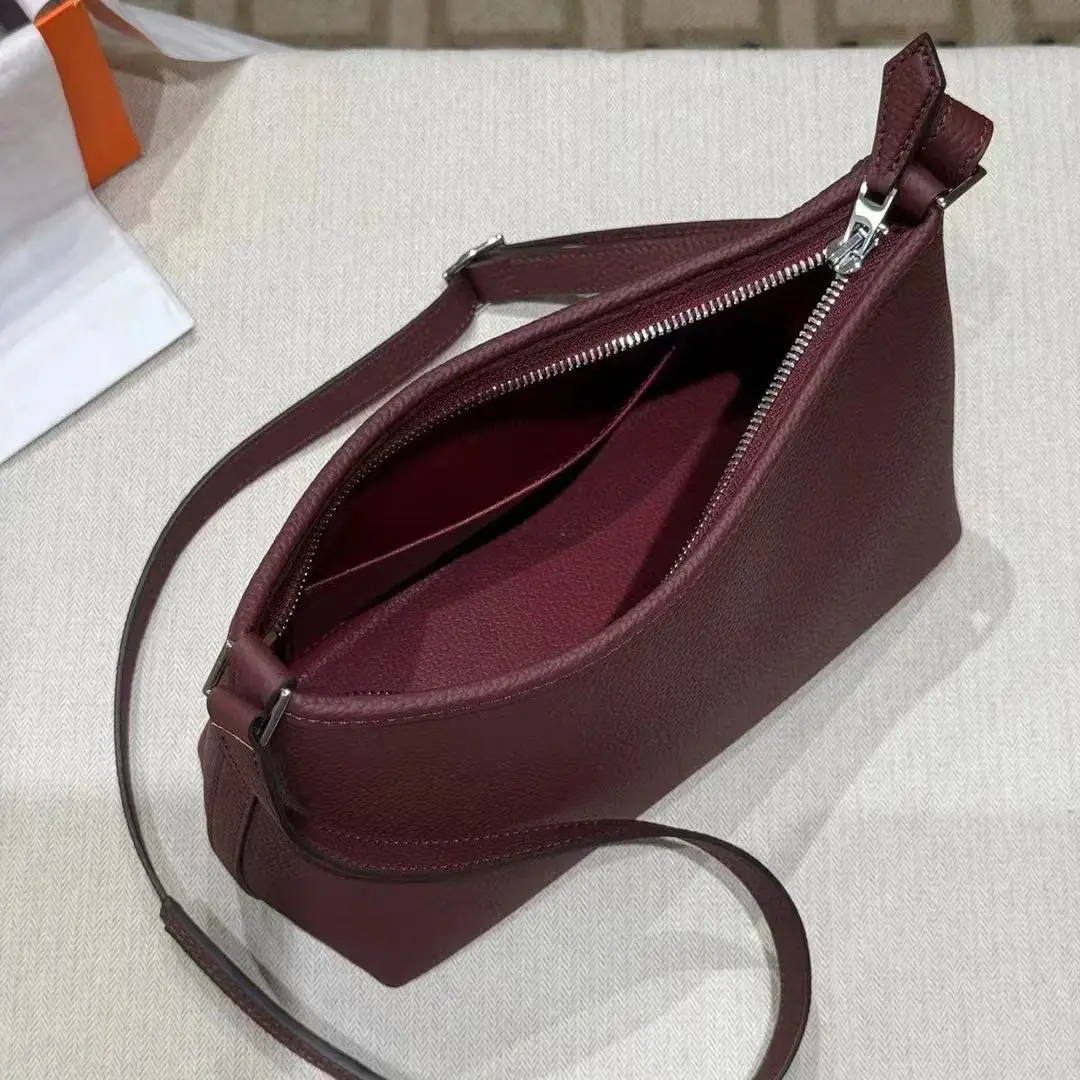 Borsa a secchiello in vera pelle con motivo litchi di moda di Design di marca 2024 borse a tracolla in pelle bovina di alta qualità di lusso per le