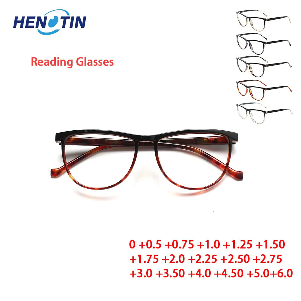 Henotin 2022 Autumn New Reading Glasses Woman Eyeglasses   Men Ultra Light Optical  Eyewear  Prescription Diopter Magnifier