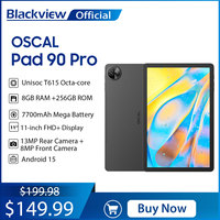 Blackview Oscal Pad 90 Pro Tablet 11'' FHD Display, Unisoc T615, 8GB RAM 256GB ROM, 13MP Camera, 7700mAh, Android 15 Tablets PC