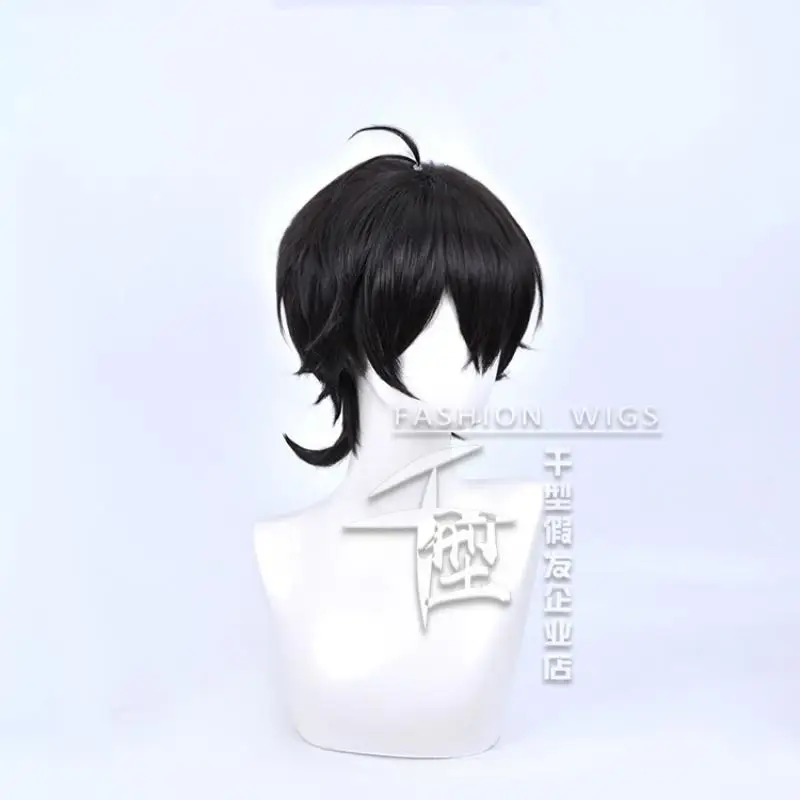 Anime Sk8 The Infinity Chinen Miya Cosplay Wig Black Short Hair Heat Resistant Synthetic Halloween Party Accessories Props