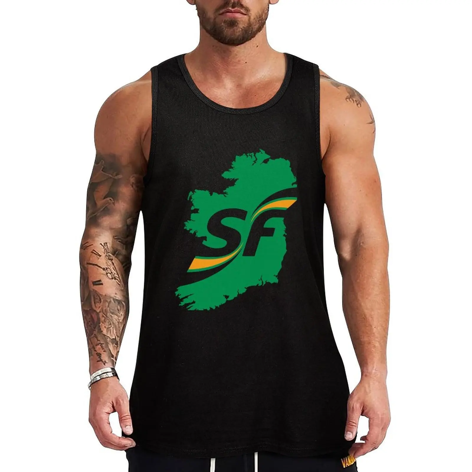

Sinn Féin Symbol Tank Top Workwear Tank Top Durable Sleeveless Casual Shirt