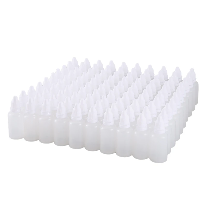 100Pcs 30Ml Empty Plastic Squeeze Bottle Eye Liquid Container Dropper