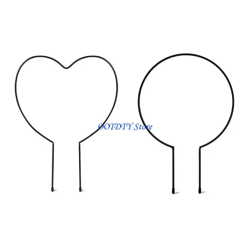 367A Metal Iron Round Heart Shaped Garden Plant Support Stake Stand Climbing Rack