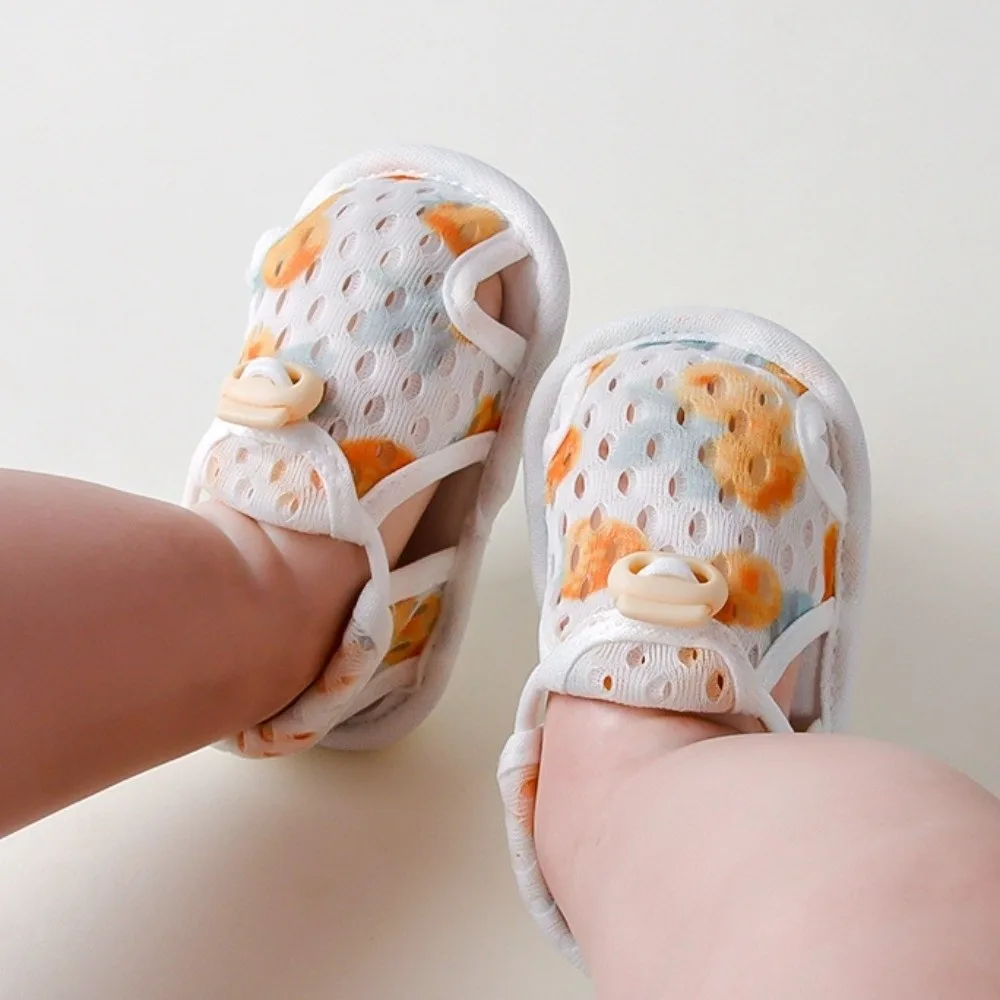 Zapatos de bebé informales transpirables, zapatos de malla de suela blanda para niños pequeños, cómodas sandalias antideslizantes lavables a máquina para primeros pasos