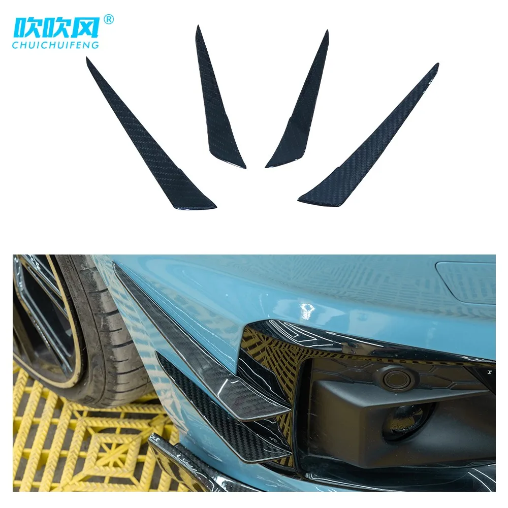 Hot Customized Dry Carbon Fiber Front Bumper Canards for Audi A5 S5 B9 PA 2020-2023 Trim Side Canards