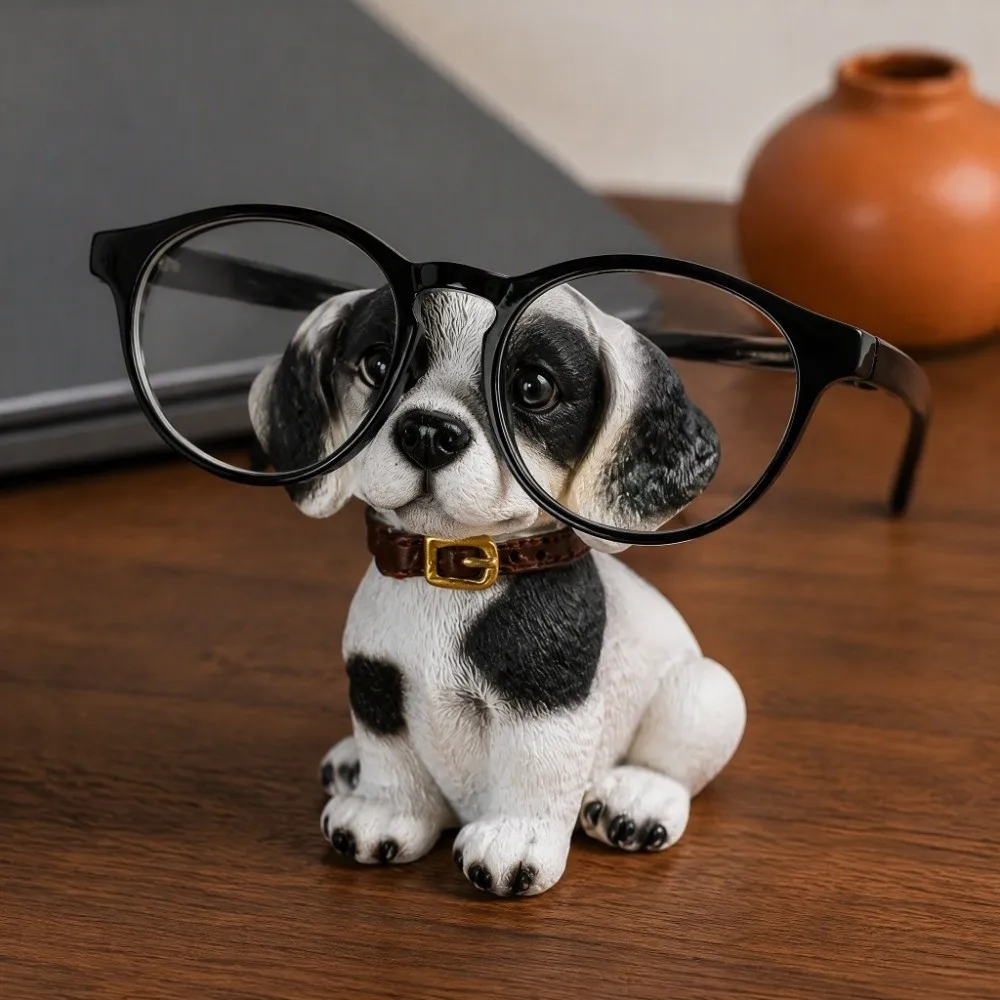 Practical Puppy Shape Eyeglass Holder Display Fun Design Glasses Holder Stand Decorative Glasses Stand For Desk Decoration