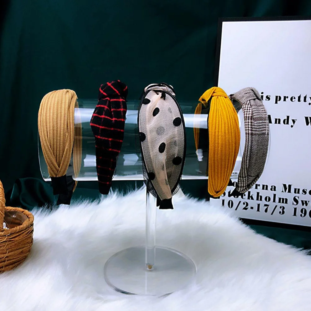 

Подставка-органайзер для заколок и аксессуаров из прозрачного акрила, компактное решение для хранения украшений на столе для девочек