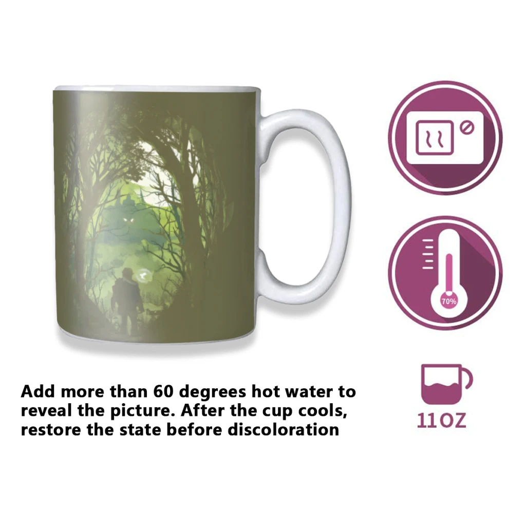 Its Dangerous to Go Alone Creativity Change Color Chang mug Ceramic mug Hot Coffee Cup Breakfast Cup Mug Friend Gift