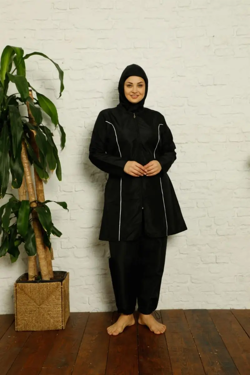 Fashion line full hijab plus size swimwear 32010