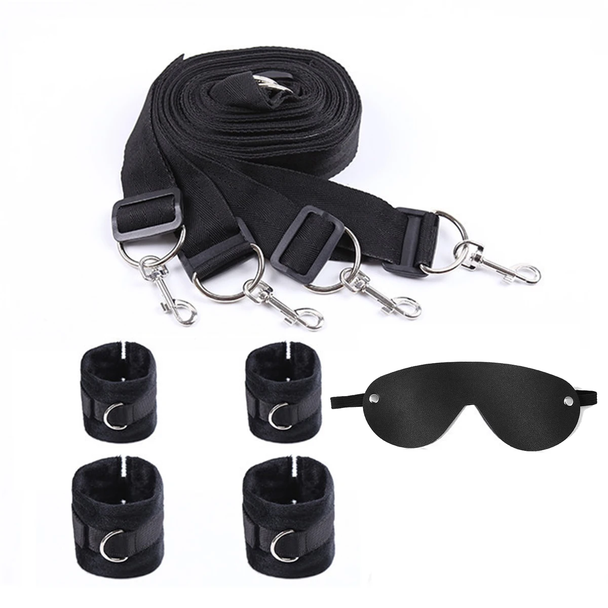 زوجين السرير ألعاب الجنس حزام نظام BDSM السرير ضبط النفس آلة الجنس الإناث تكبيل الكاحل الأصفاد مفتوحة الساق الأشرطة ايبليندر لعبة الجنس #4