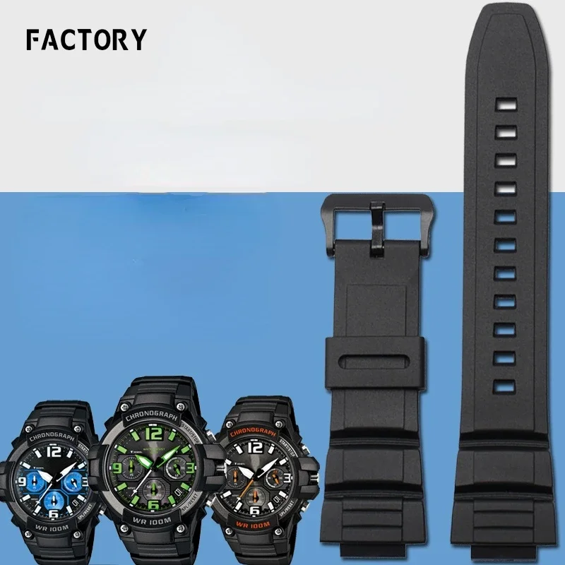 Nylon Watchband for Casio MCW-100H/110h/W-S220/Hdds100 Sports Resin Silicone Watch Strap Accessories 18mm