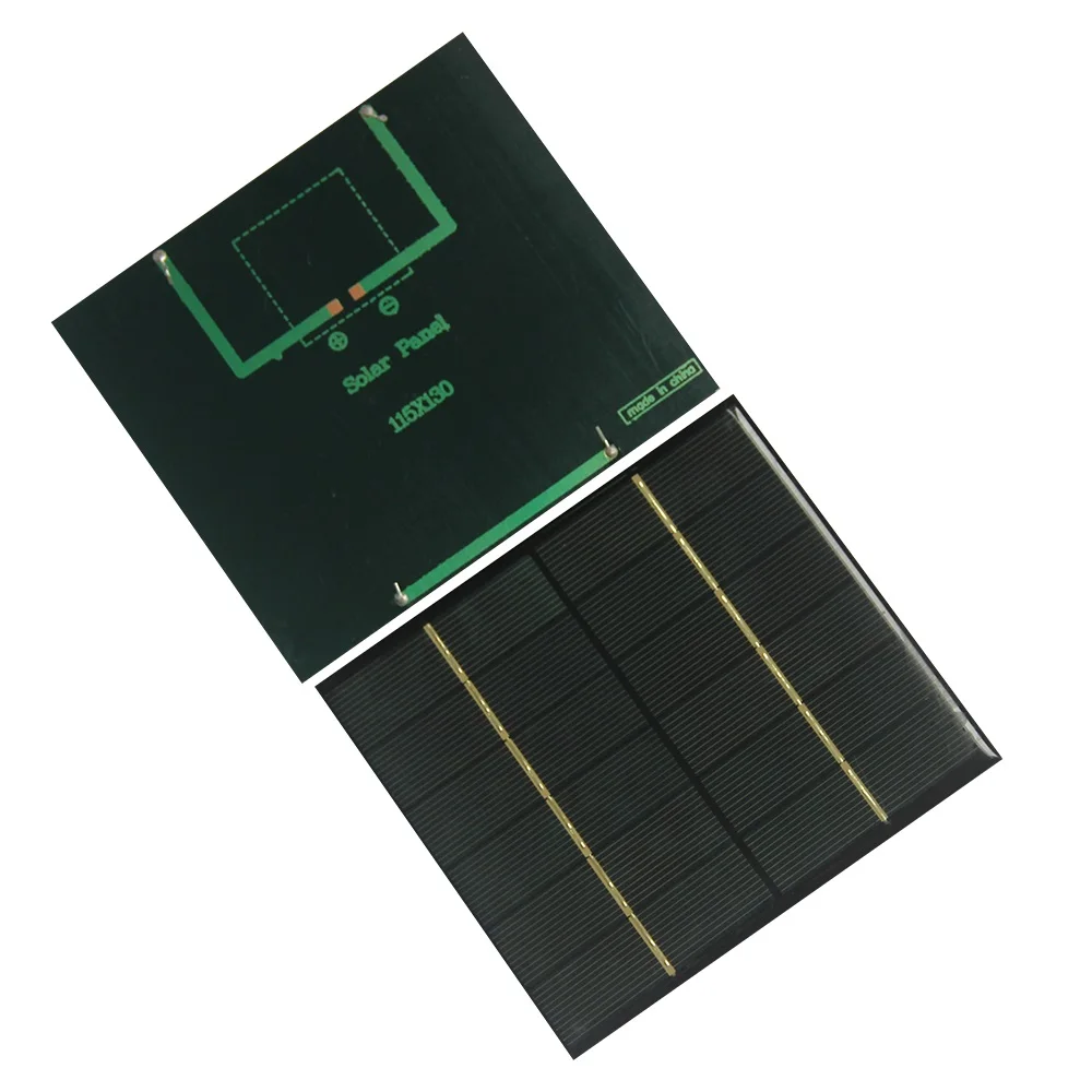 BUHESHUI 6V 2.5W Module de cellule solaire panneau solaire polycristallin pour chargeur de batterie 3.7V chargeur solaire bricolage 115*130MM 5 pièces/lot