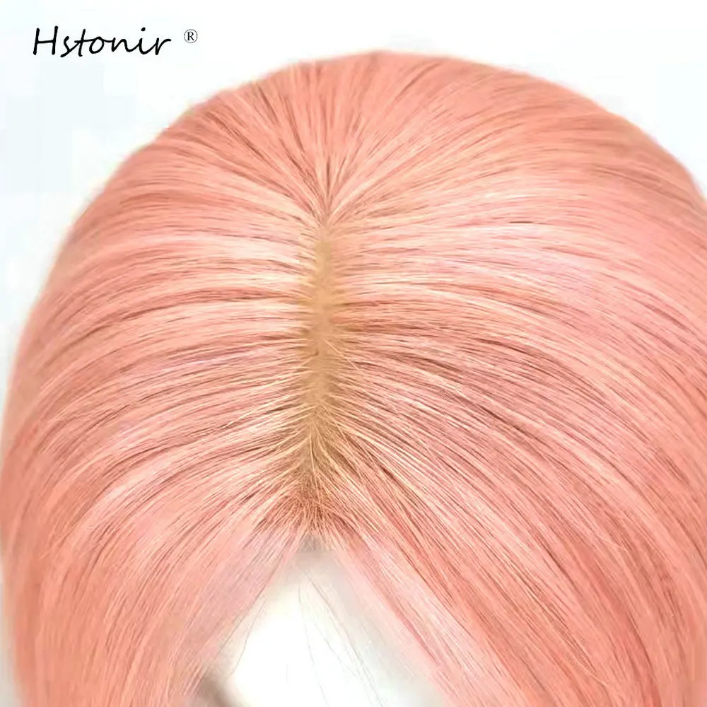 Hstonir Pink Human Hair Toupee For Women Clip In Silk Top European Remy Hair Extensions Hair Pieces Magic Hair Topper TP26