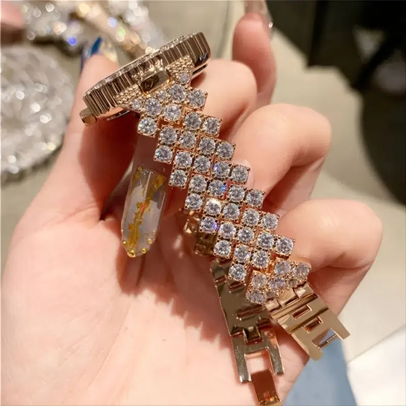 Watch for women Rhinestone Watch + Jewelry Set 6pcs/set Fancy Women Watches Jewelry Sophisticated And Stylish Women Watch