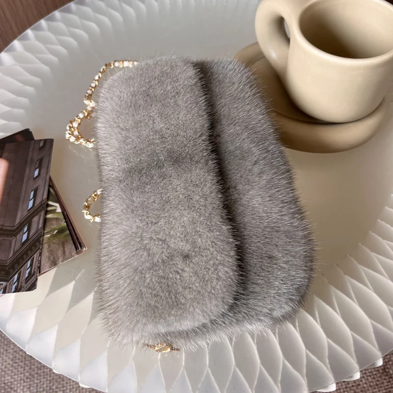 New Mink Fur Women'S Bag Plush Bags Women Winter Fluffy Crossbody Luxury Handbag Designers Bags For Woman Furry Shoulder Bag