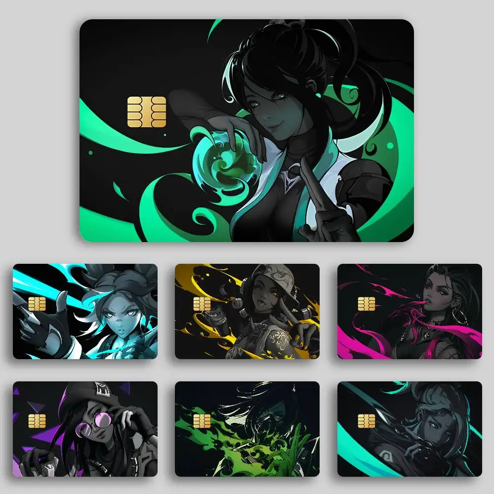 Game V-VALORANT Credit Card Skin Stickers for Bank Card Bus Metro Card Sticker Waterproof Gift