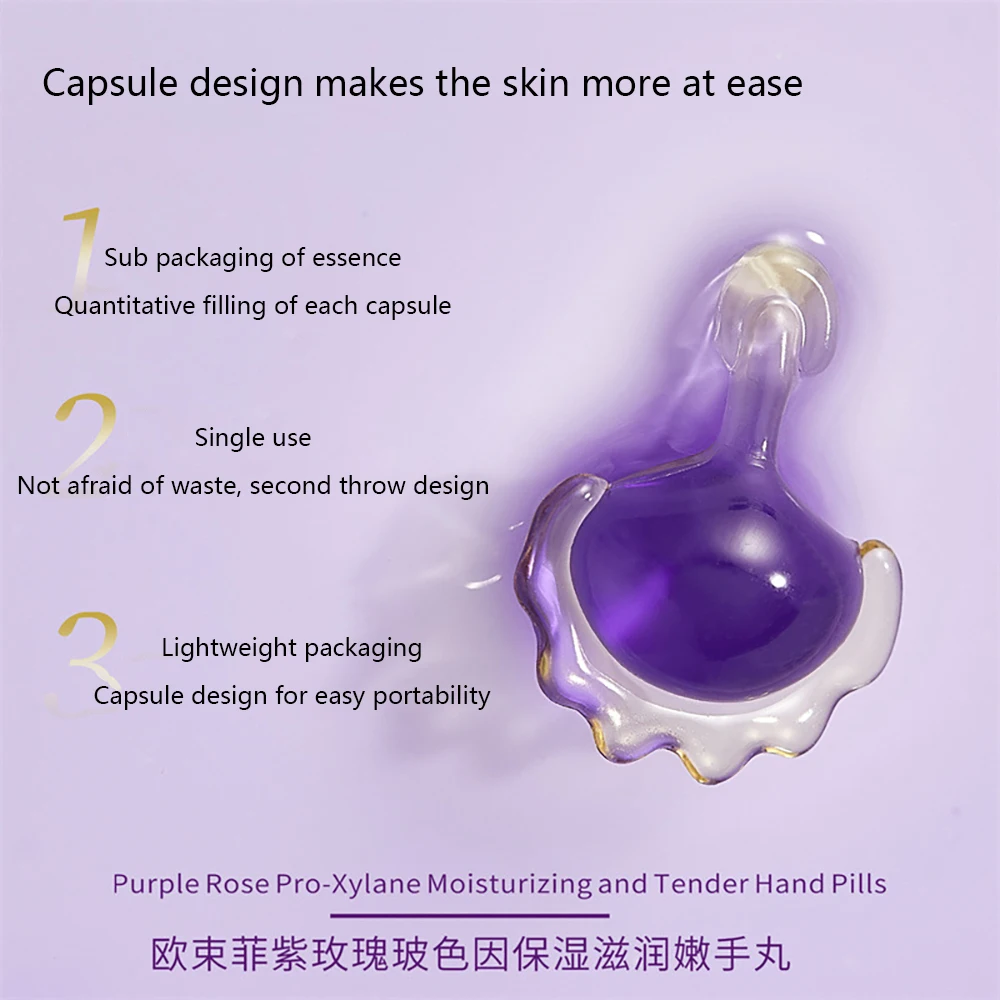 OSUFI Purple Rose Anti Cracking Hand Care Essential Oil Tender Hand  Anti Cracking Essence Hydrating Moisturizing Hand Cream