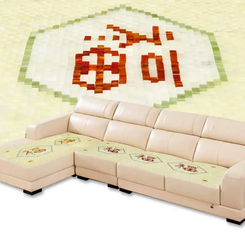 Natural jade mat, living room sofa cushion, summer cooling cushion, non-slip modern simple sofa towel
