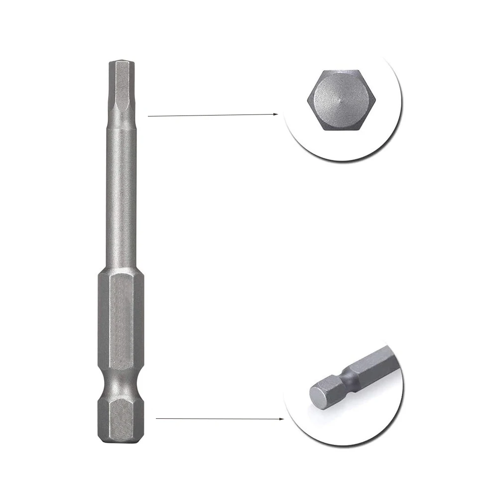 Imagem -05 - Hex Cabeça Allen Wrench Drill Bit Grupo Hex Shank s2 Aço Chave de Fenda Magnética Bit Longo 236 20 Pcs 4