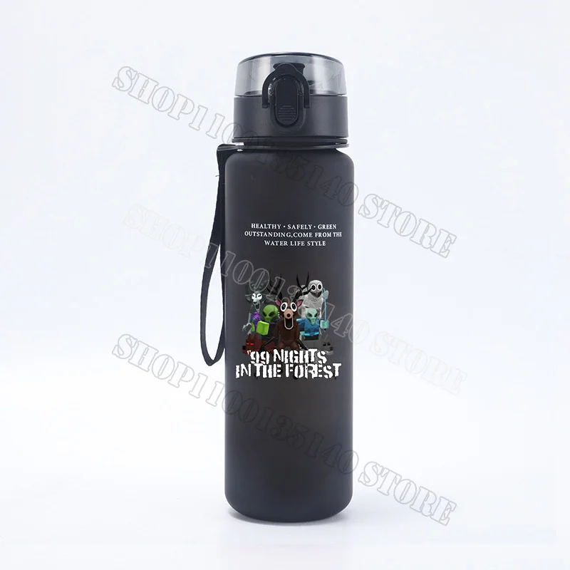 99 ليلة في الغابات الرياضة زجاجة ماء 650 مللي الرعب نمط متجمد كوب المحمولة الصالة الرياضية السفر شفافة مانعة للتسرب شرب زجاجات #2