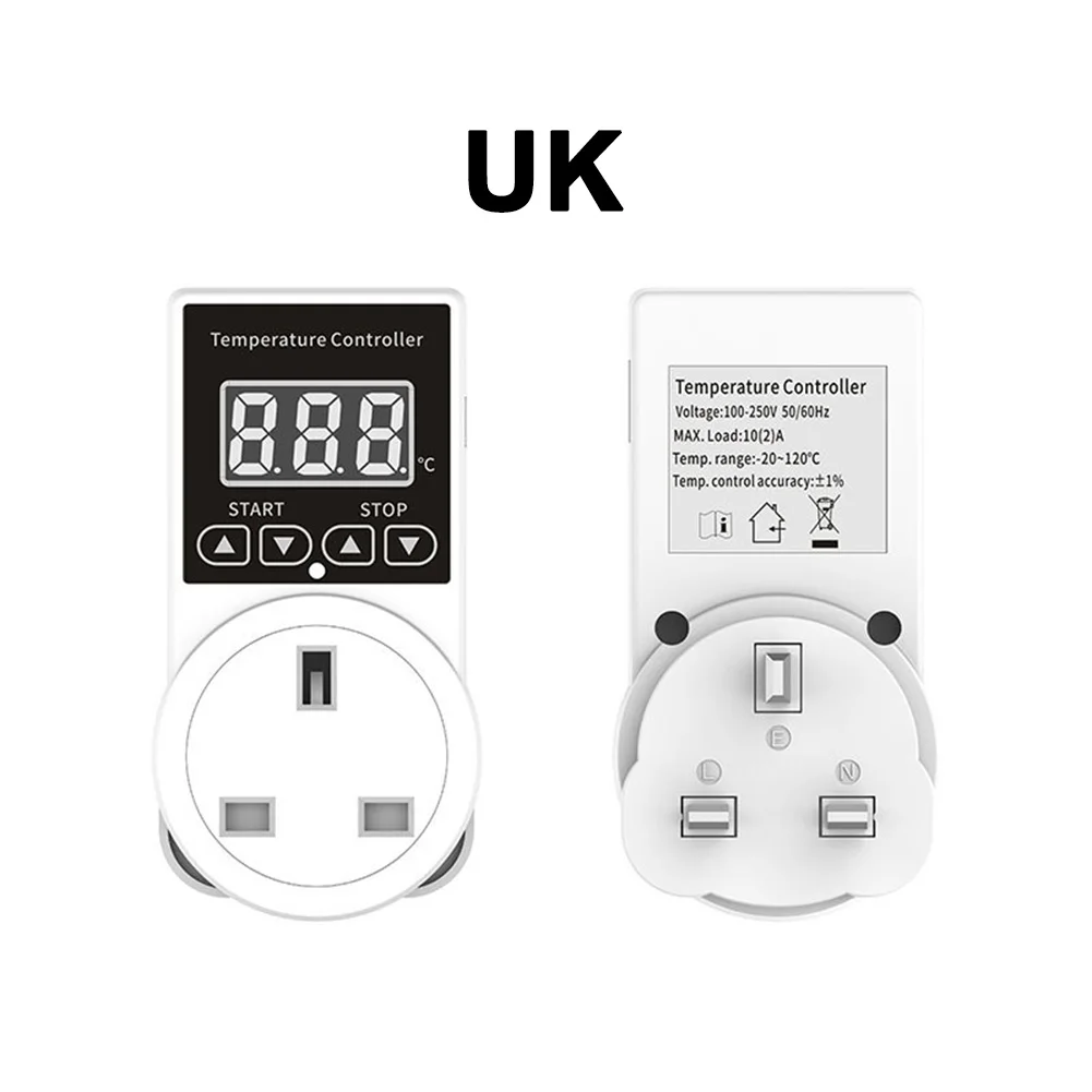 Temp Controller Thermostat Socket Greenhouse Control User Friendly Temperature Tool Temperature Control 1.8 M Cable Sensor