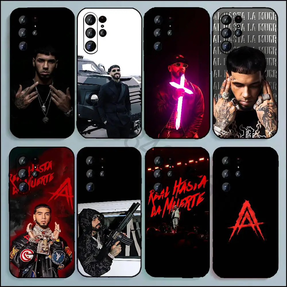 Rapper A-Anuel AA Real Phone Case For Samsung Galaxy A13,21s,22,31,32,52,53,71,80,A91 Soft Black Shell