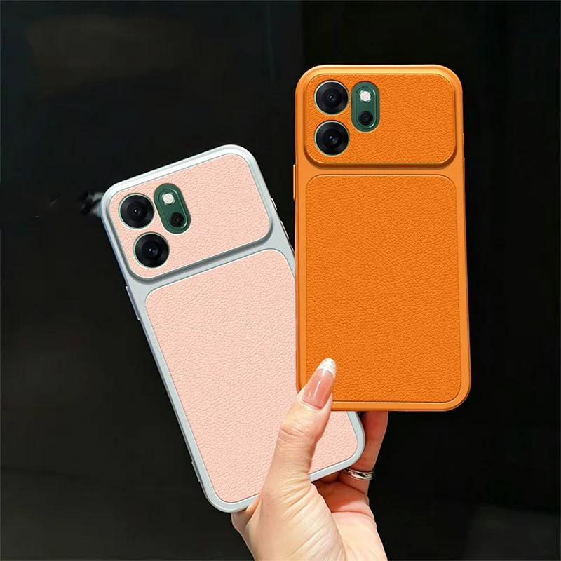 For OPPO Reno 14F 5G Case Luxury Lychee PU Leather Texture Phone Case For OPPO Reno 14 FS Reno14F Camera Lens Protection Cover