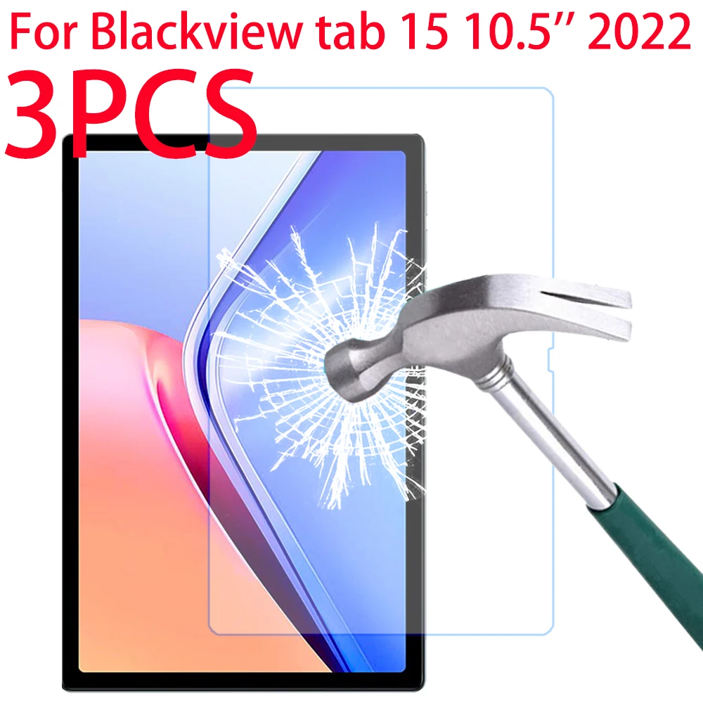 

3PCS Tempered Glass Screen Protector For Blackview tab 15 10.5 inch 2022 Protective Film For Blackview tab 15 10.5