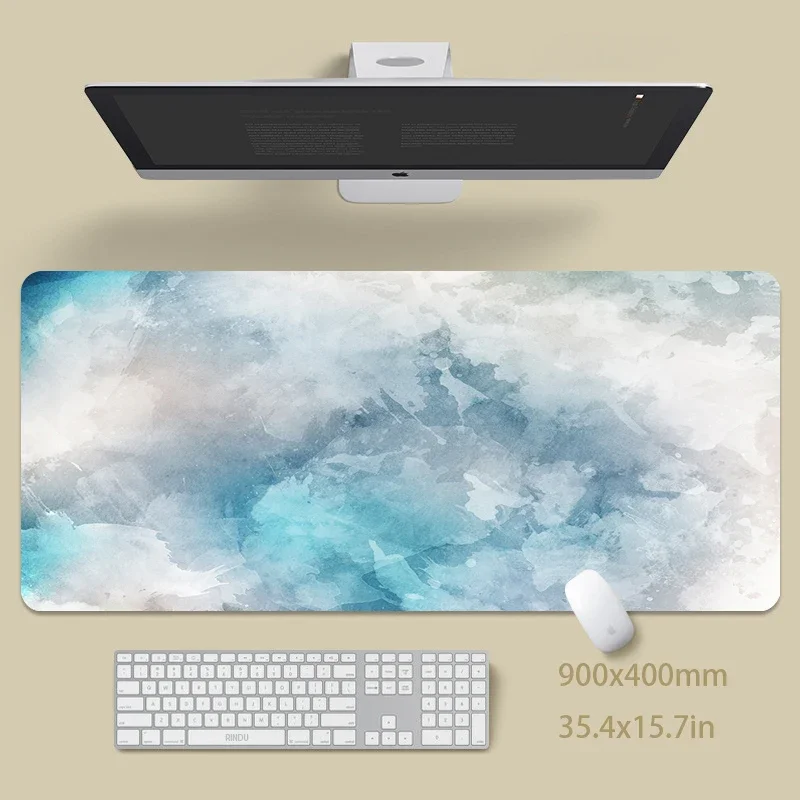 Minimalist Desk Gamer Mausepad Mouse Pads Office Desk Large Mat For Computer Table Keyboard Accessories Non-Slip Carpet 900X400