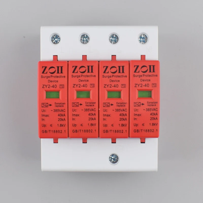 AC SPD 1P+N 3P+N 2P 4P 20KA~40KA C ~385VAC House Surge Protector protection Protective Low-voltage Arrester Device