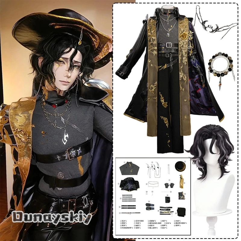 

Костюм для косплея с золотой фольгой Recluse {Amanda Cos}OVERSIZE, винтажная куртка, комплект брюк, униформа, Identity V, игровой маскировочный рождественский костюм