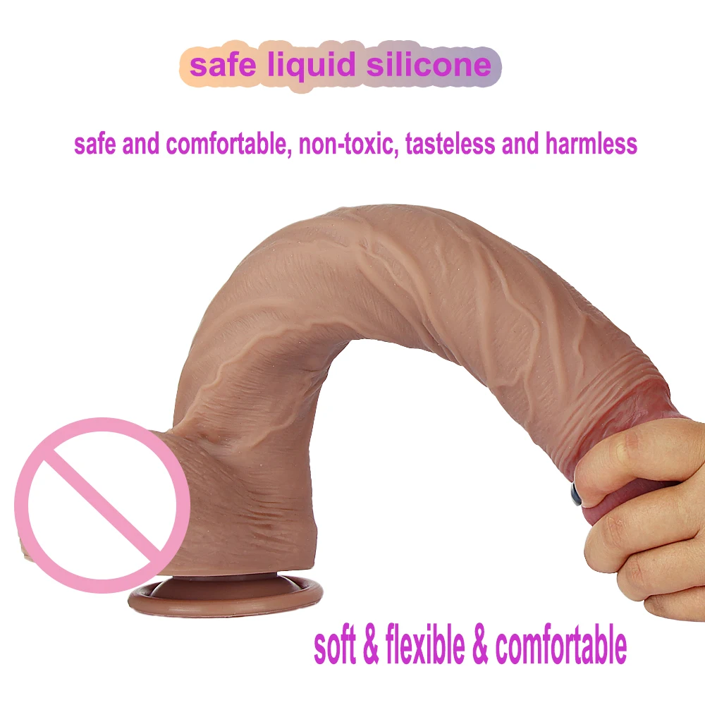 Super Huge Dildo Realistic Skin Soft Sexy Female Masturbator Erotic Products Strong Orgasm Silicone Suction Cup Women Big Dick