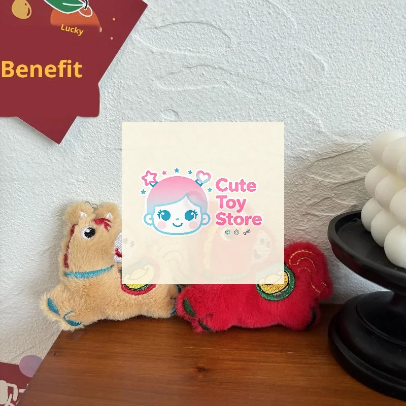 

1 шт., кукла пони, украшение для дома, 2026 год лошади, талисман, плюшевая игрушка, подвеска, мягкие реалистичные подарки для новорожденных