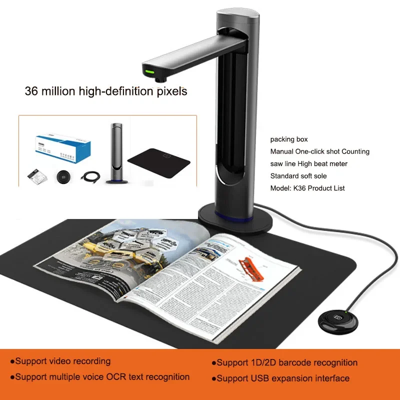 Upgrade Portable High-speed Camera A3 Book Document Camera Express Delivery Scanner OCR Text Recognition For Office Teaching Le