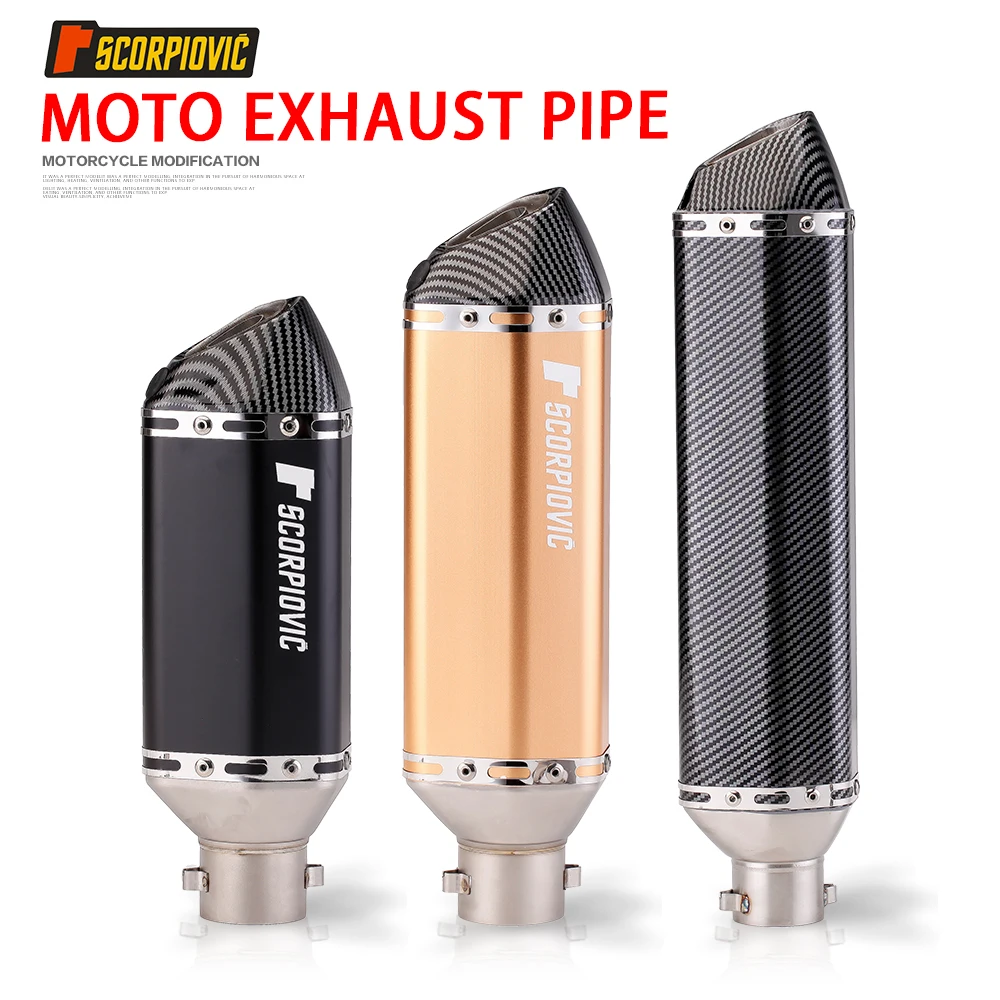 Motorcycle exhaust pipe modification 38-51mm Full Exhaust System Muffler Tailpipe Rear Pipe Universal Pipe with DB Killer