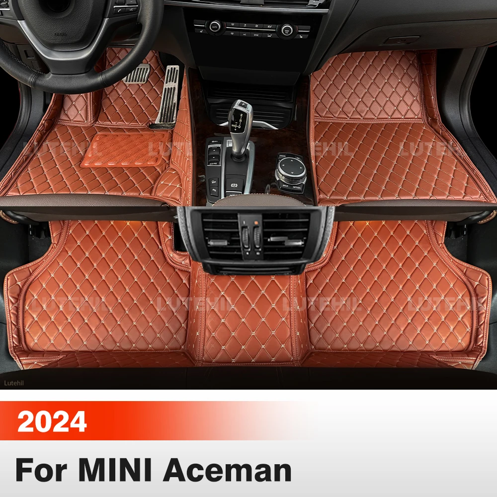 

For MINI Aceman (5-Seat) 2024 Car Floor Mats All Weather Carpet Cover Floor Liners Interior Protector Accessories