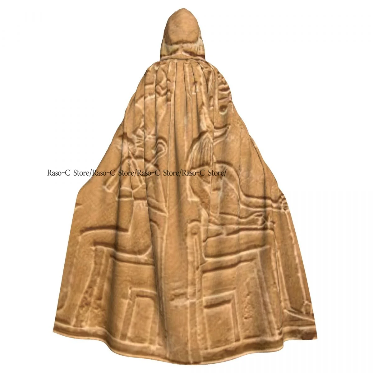 Hooded Cloak Unisex Cloak with Hood Egyptian Hieroglyphs On The Wall Stone Surface Scripts Arts Cloak Witch Cape Cosplay Costume